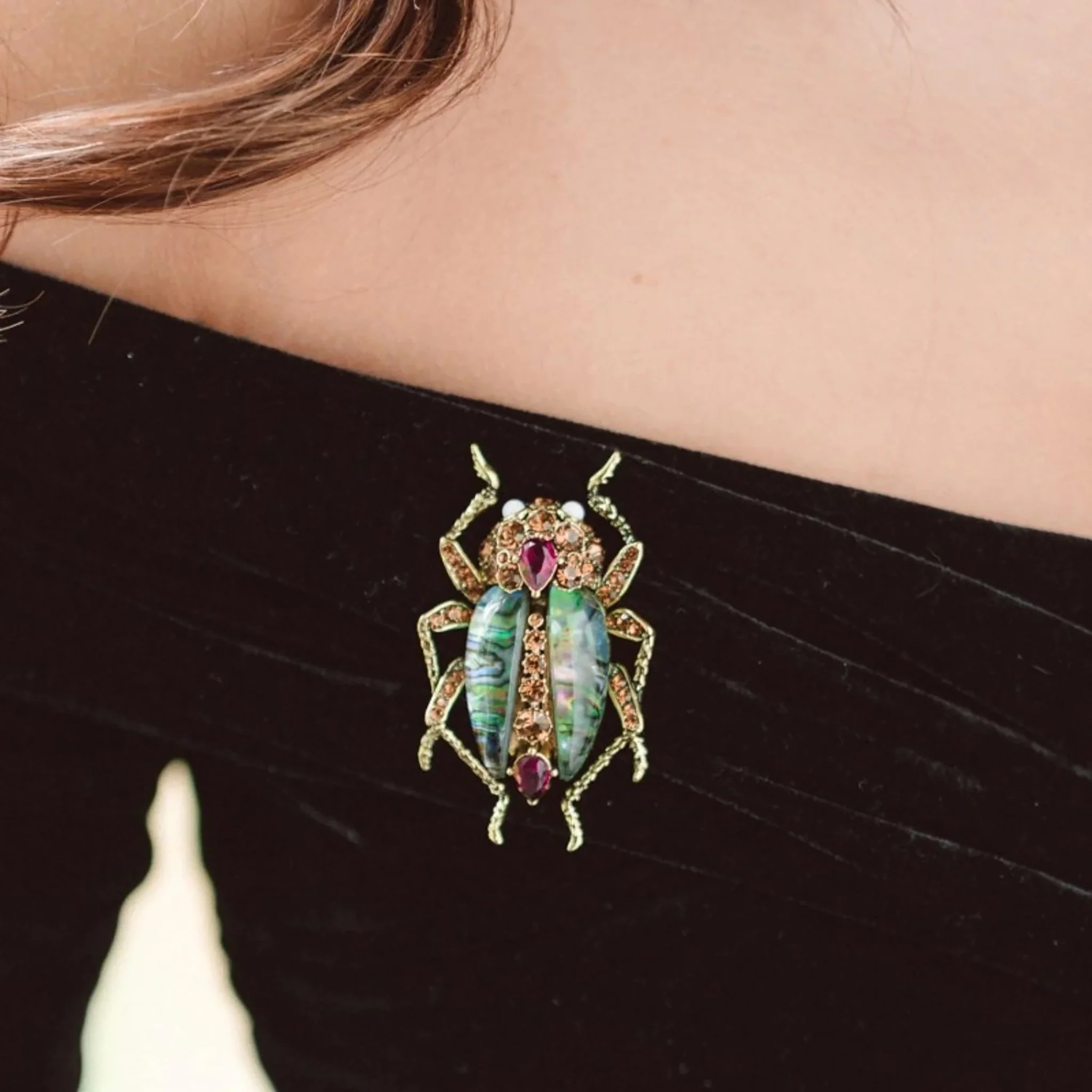 Bejeweled Beetle Brooch - Image 2