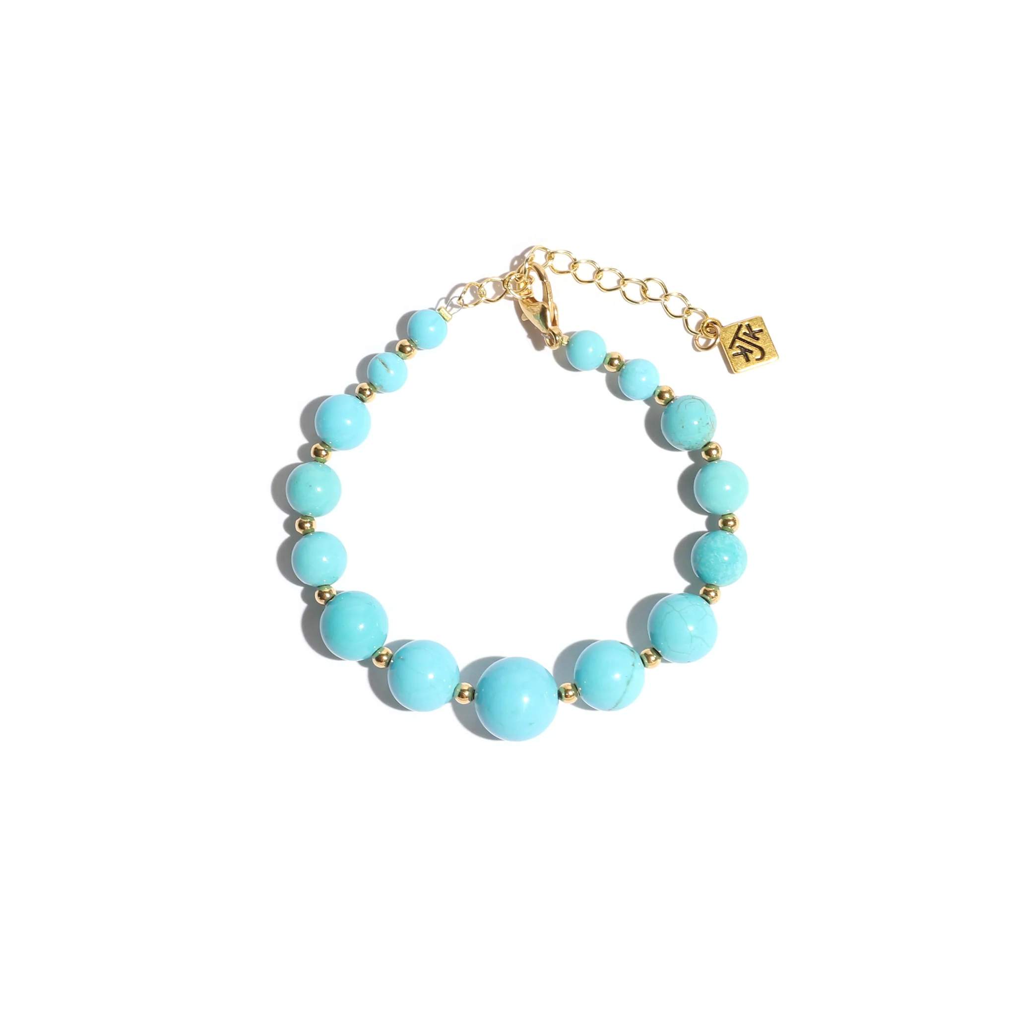 Graduated Turquoise Bead Bracelet