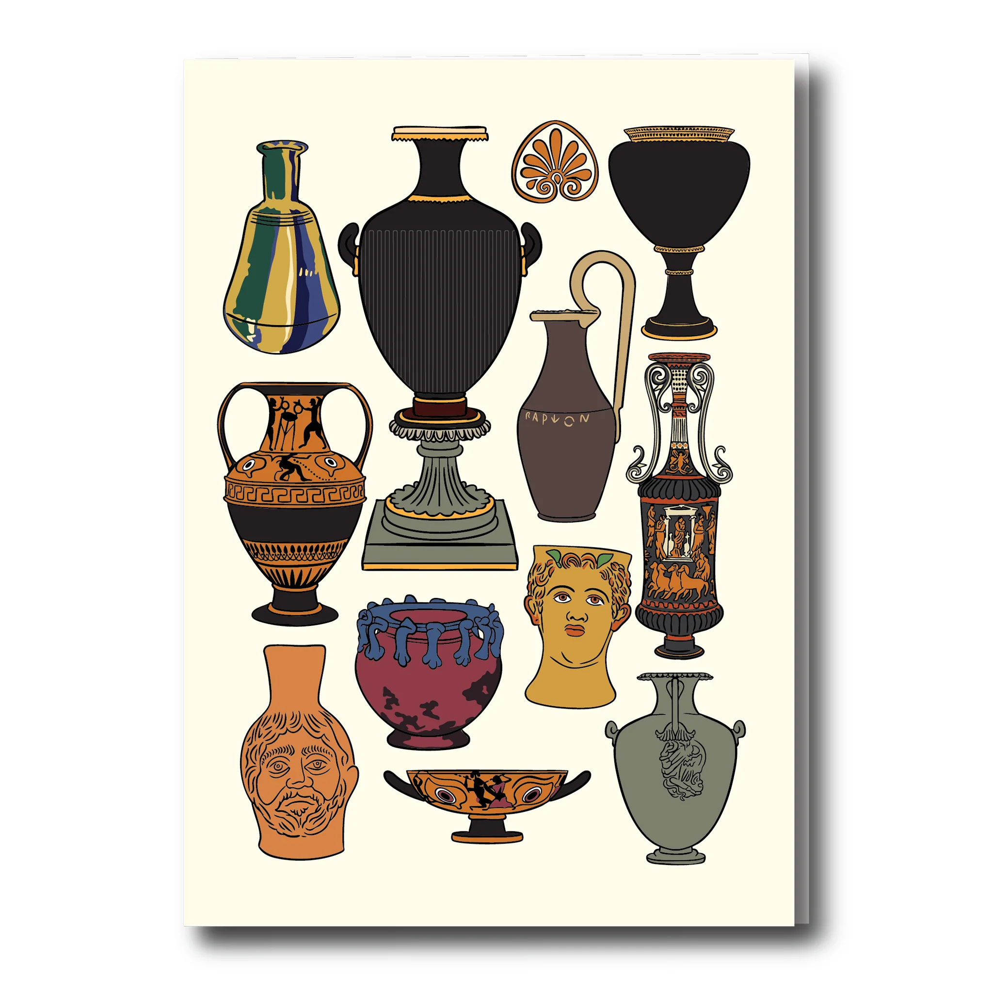 Classical Vessels Greeting Card