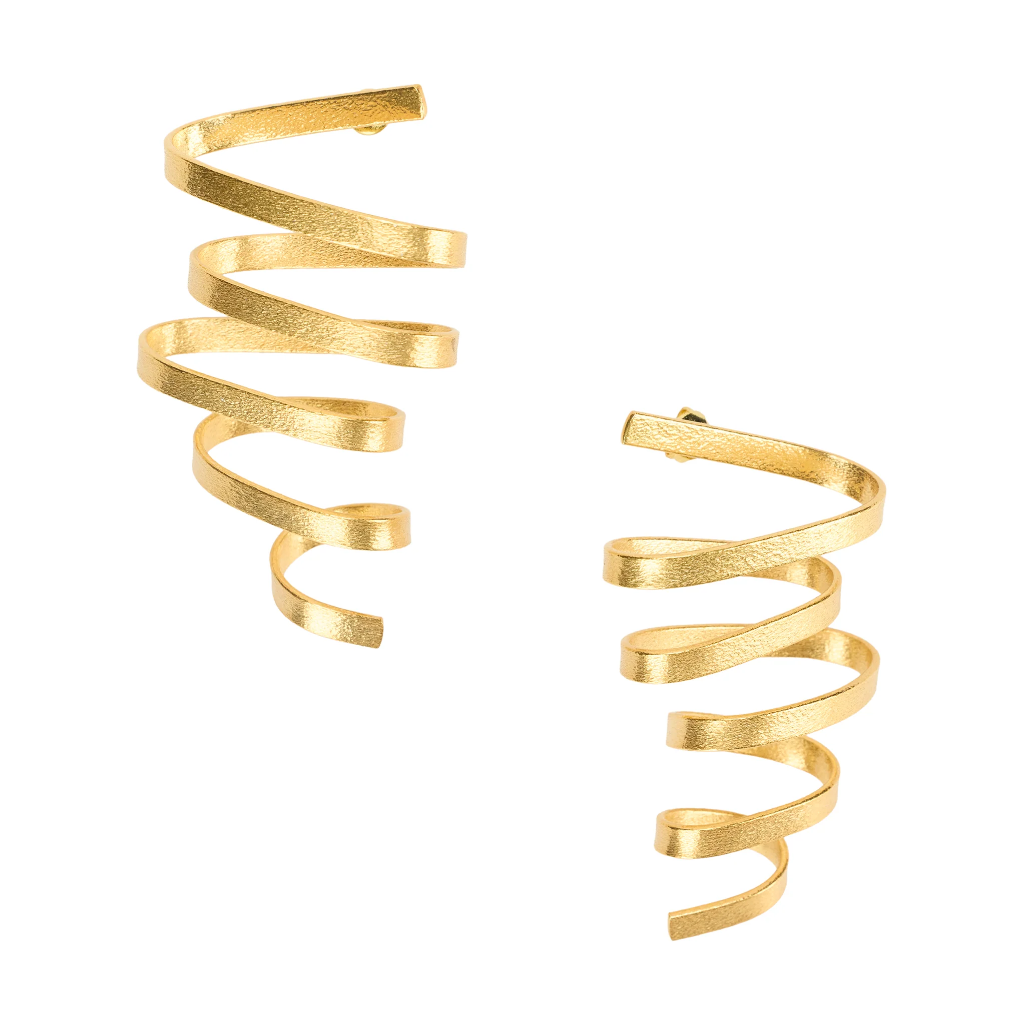 Large Wavy Ribbon Earrings