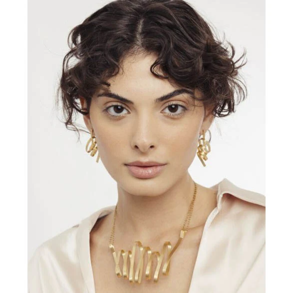 Wavy Ribbon Earrings - Image 2