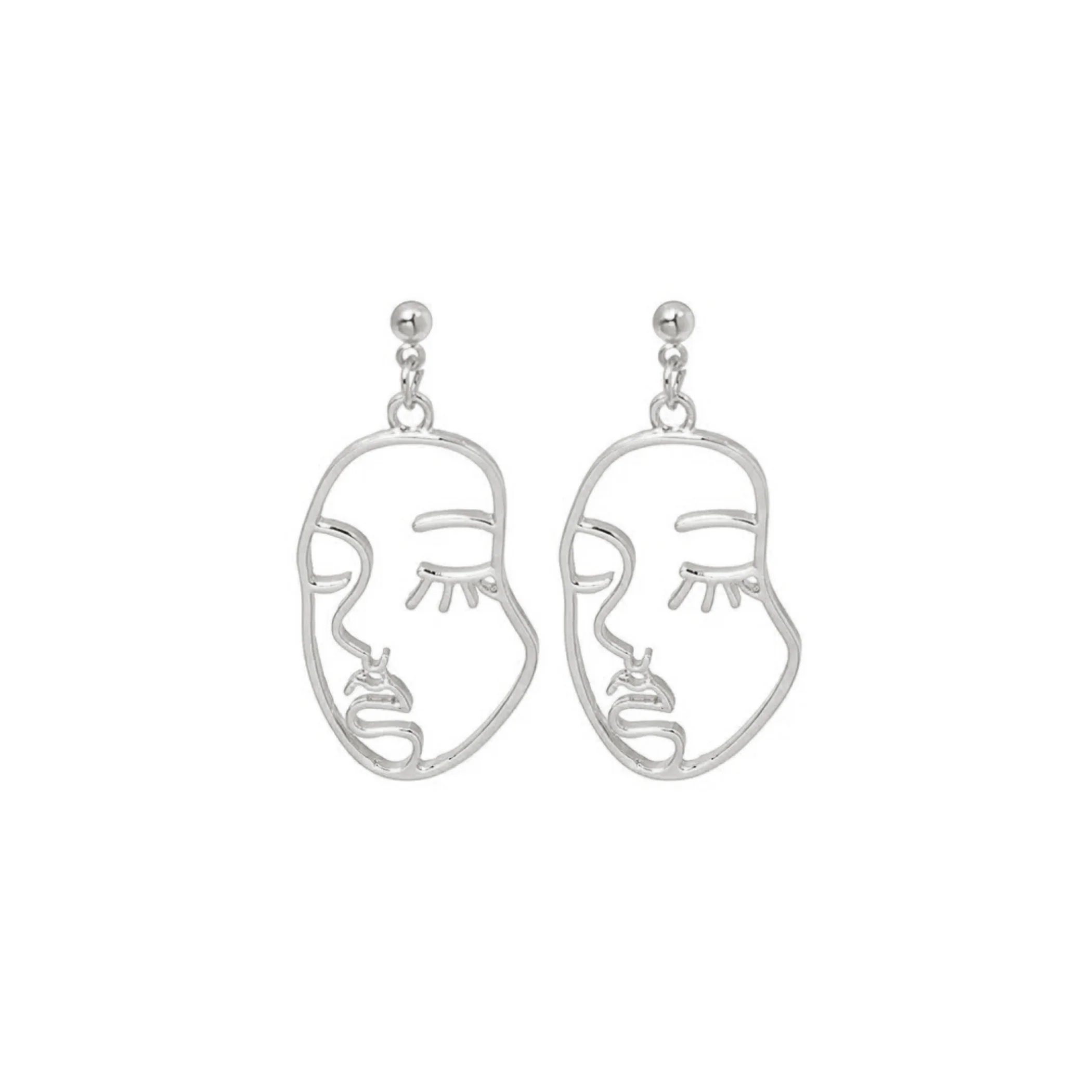 Abstract Portrait Earrings - Image 2