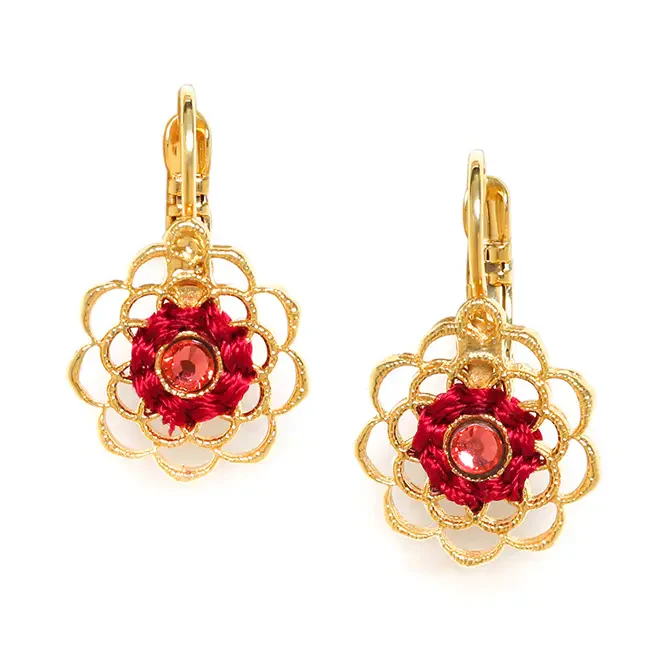 Appoline Golden Flower Small Earrings