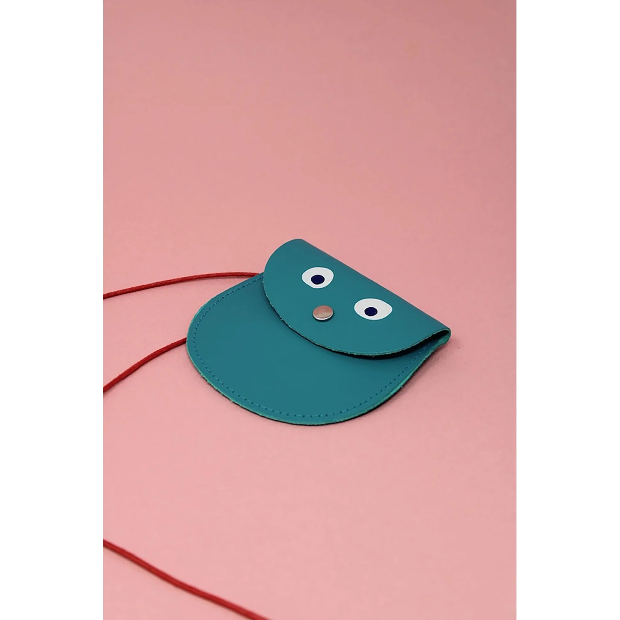 Googly Eye Mini String Purse - Turquoise - Image 3