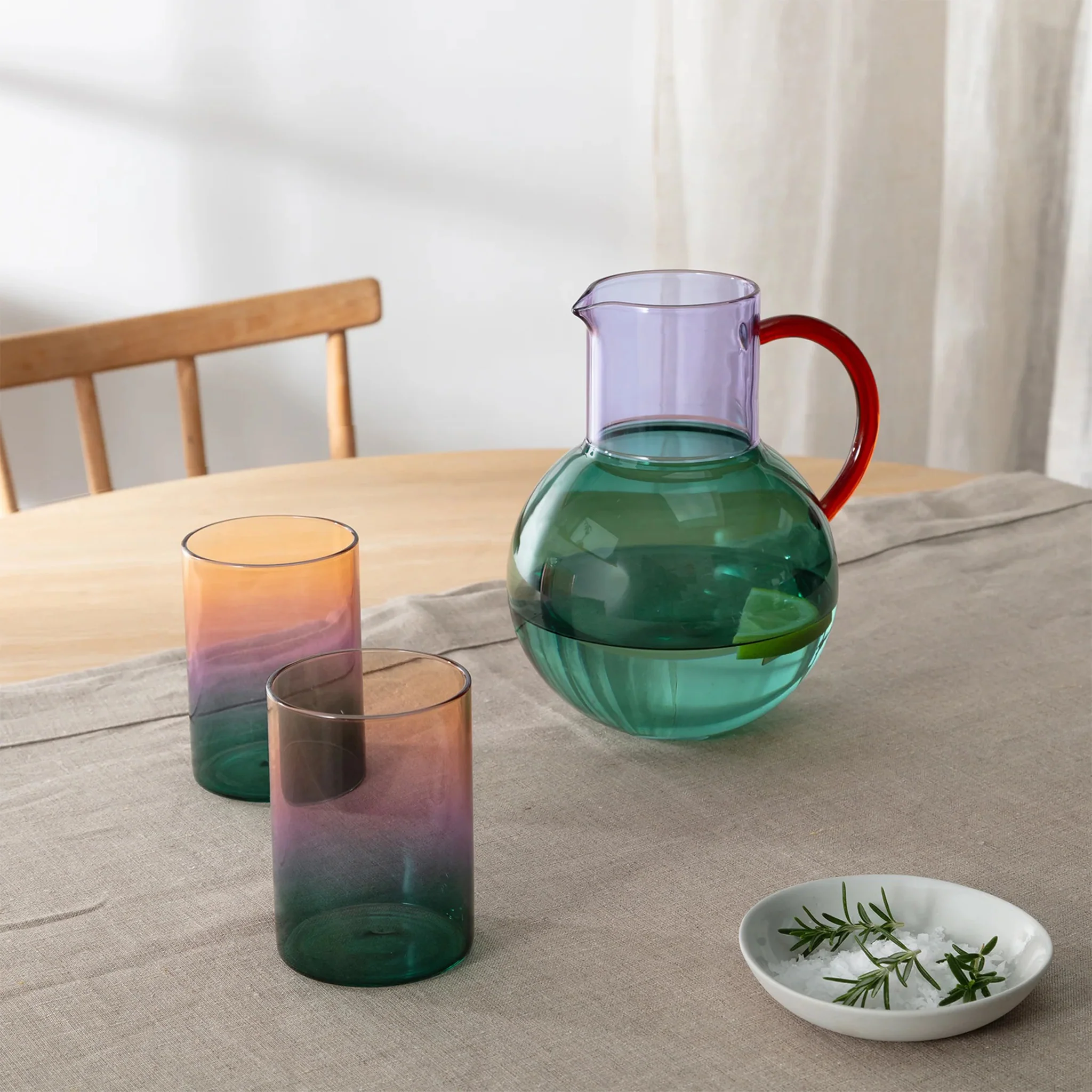 Gradient Glass - 3 Tone - Teal Lilac Amber - Image 3