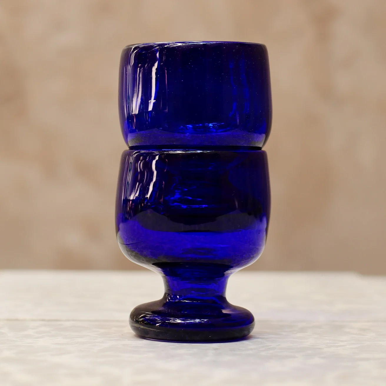 Hand Blown Blue Glass - Image 3