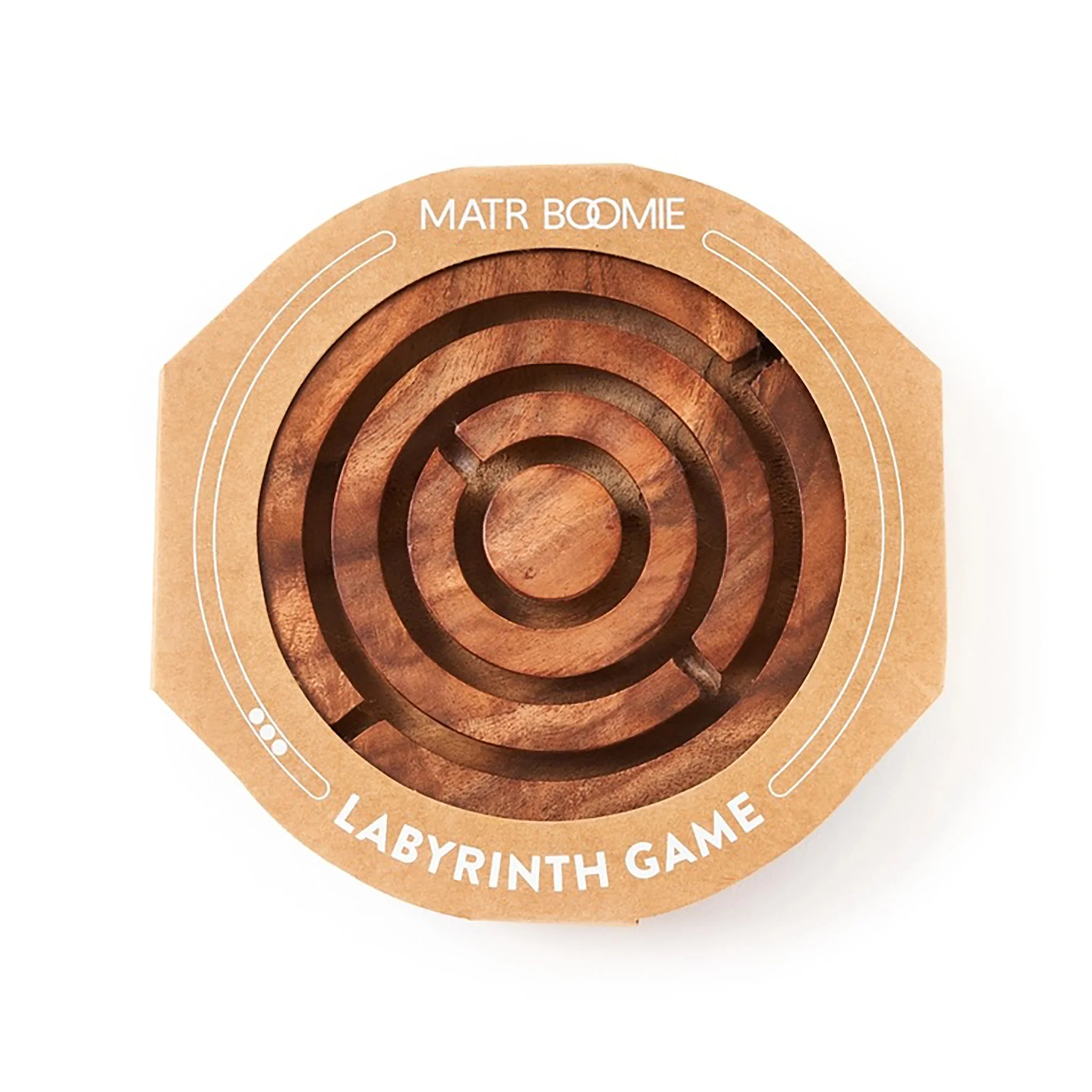 Hand Carved Wood Labyrinth Game - Image 4