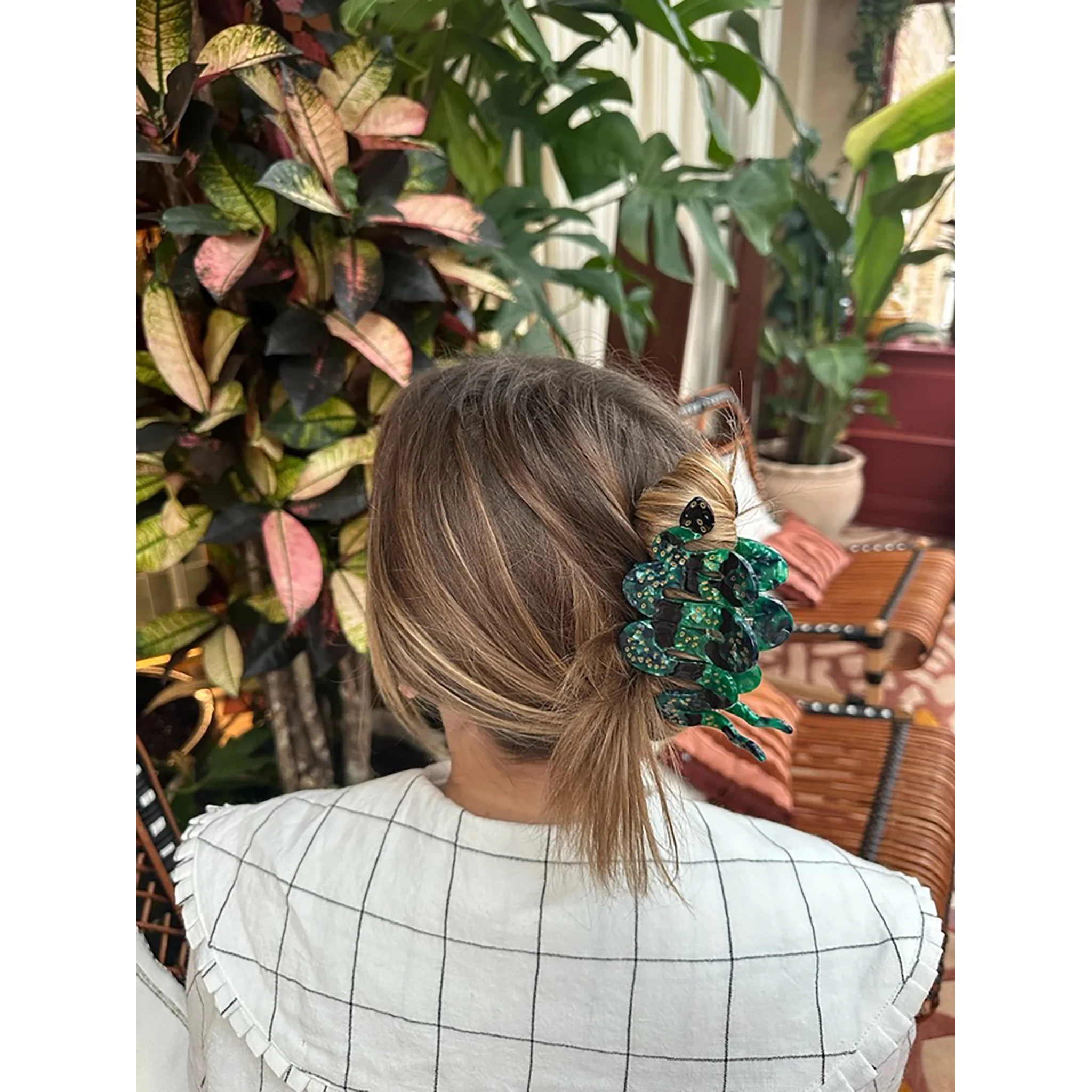 Hand-Painted Snake Hair Clip - Image 2