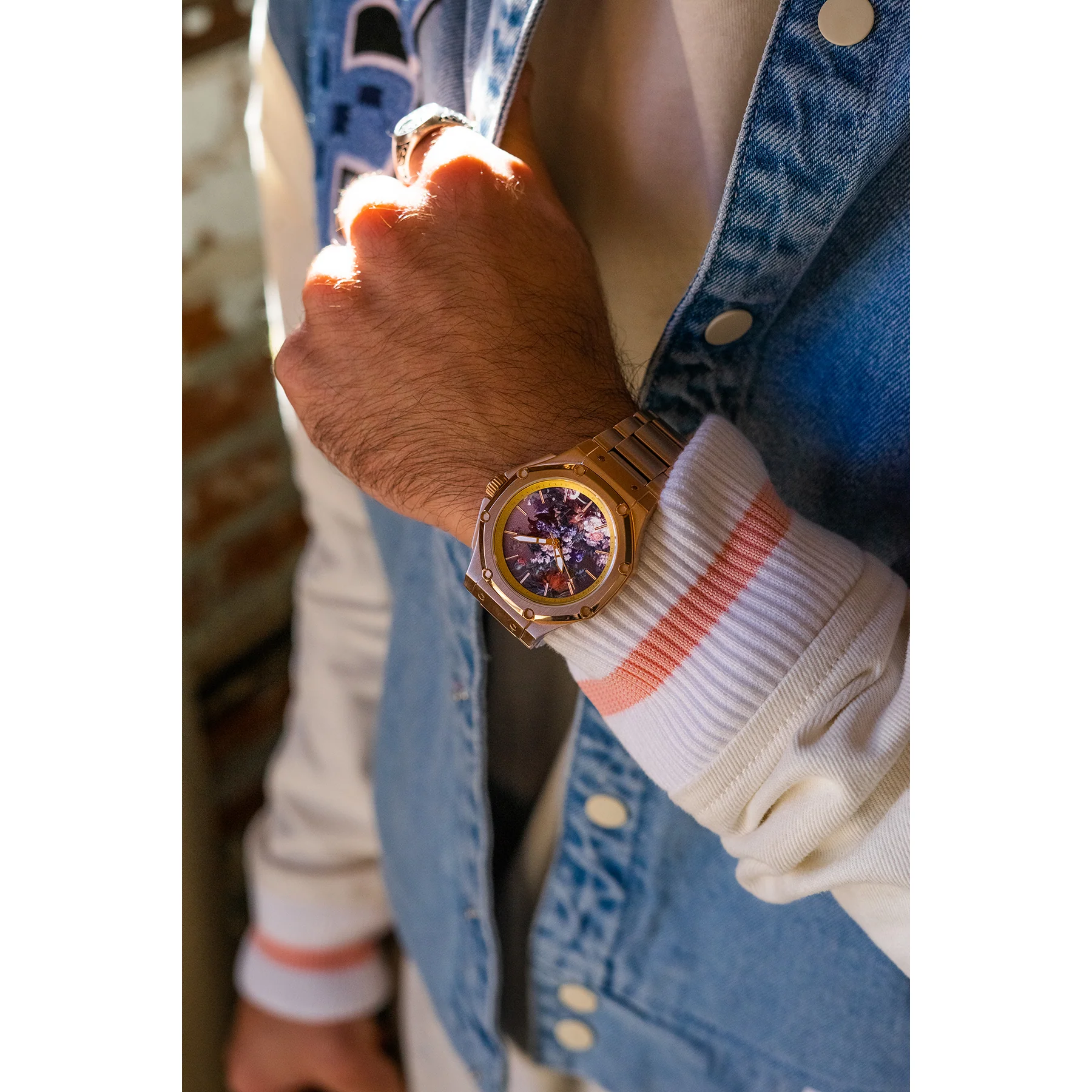 Van Huysum Vase of Flowers Watch with Rose Gold Band - Image 3