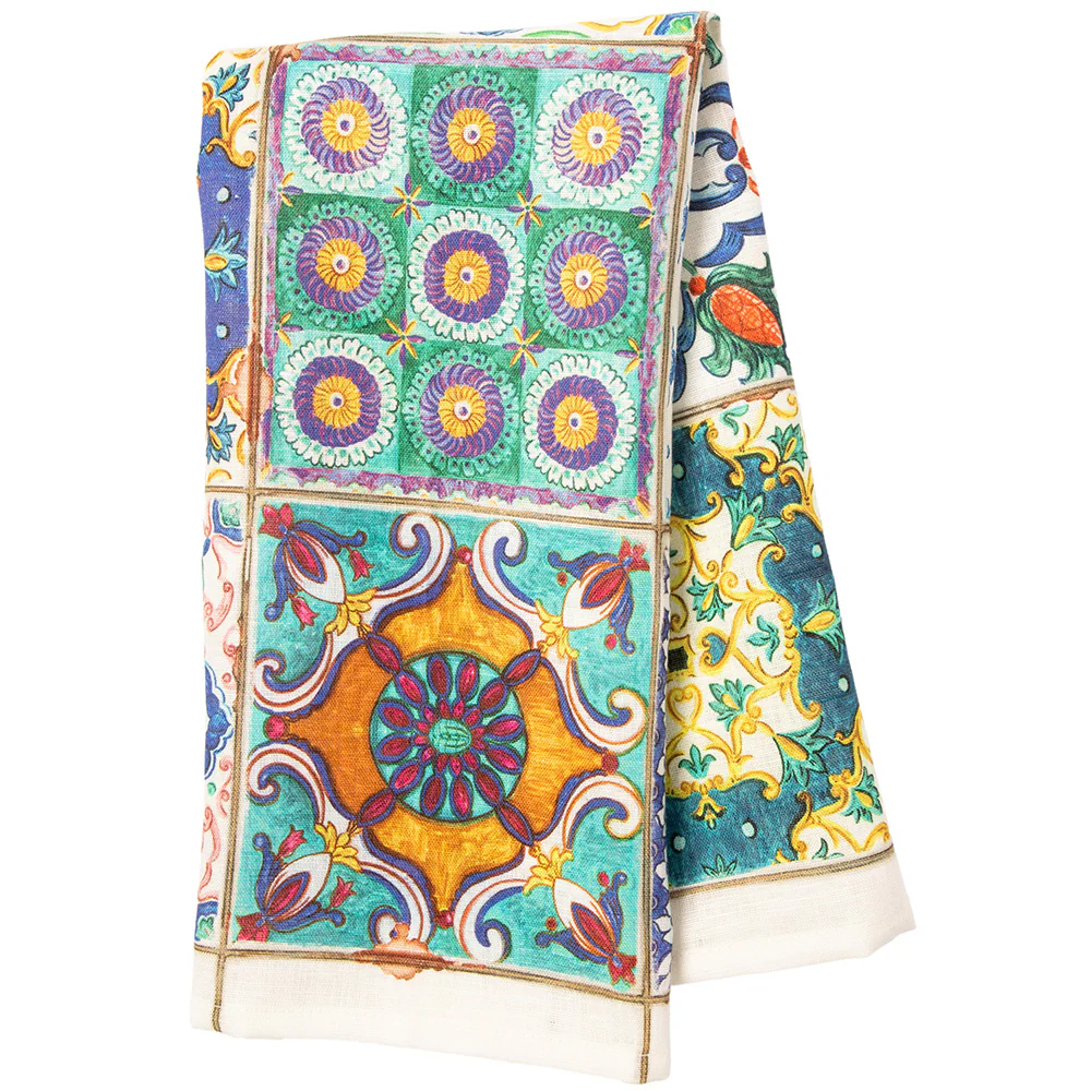Italian Tile Tea Towel - Image 2
