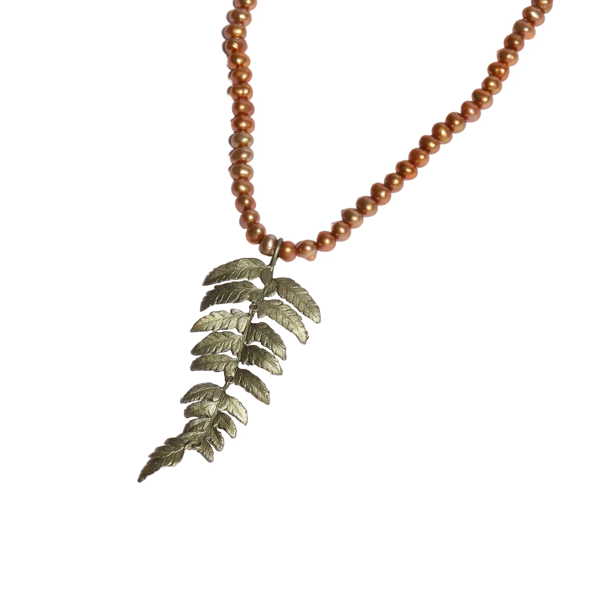 Freshwater Pearl Fern Necklace