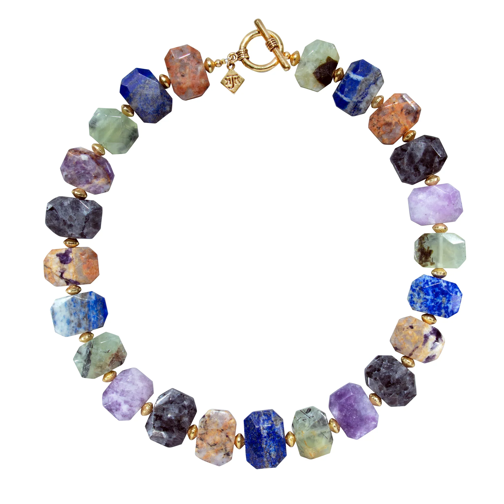 Octagonal Multistone Necklace
