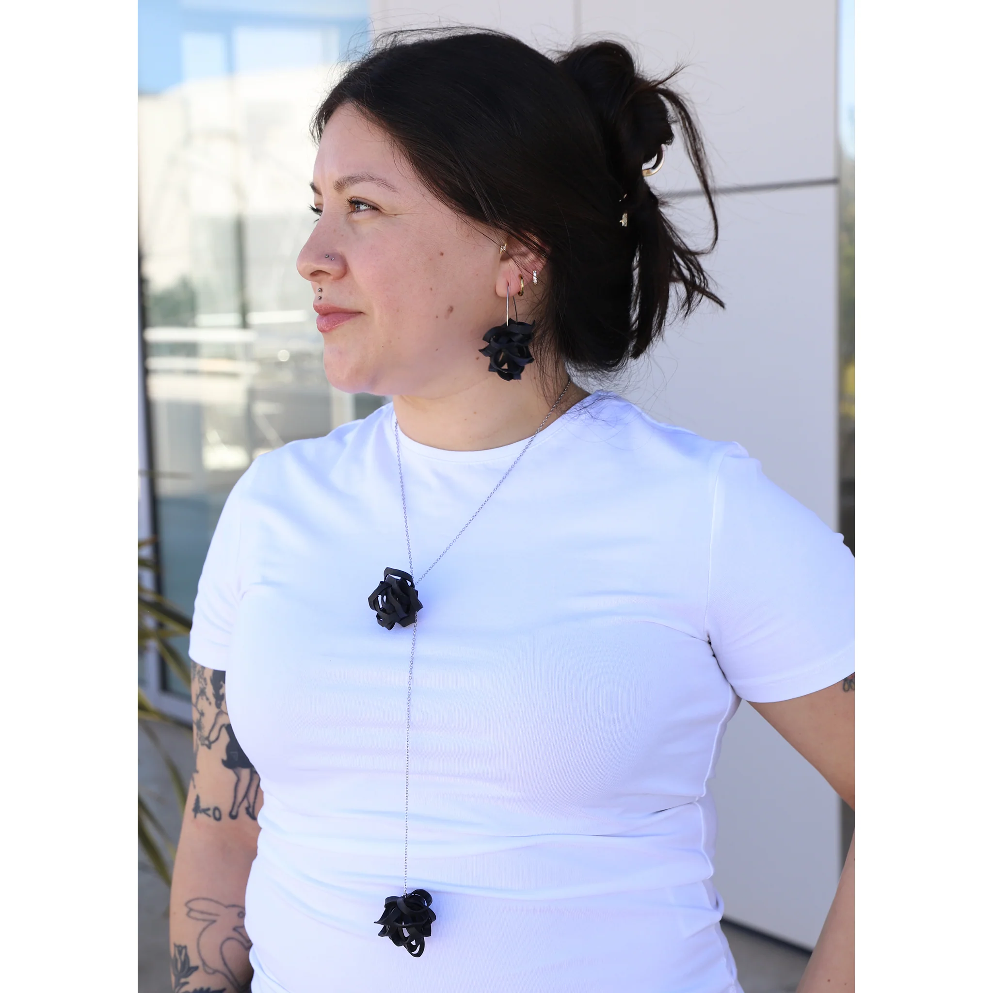 Upcycled Rubber Pom Necklace - Image 4