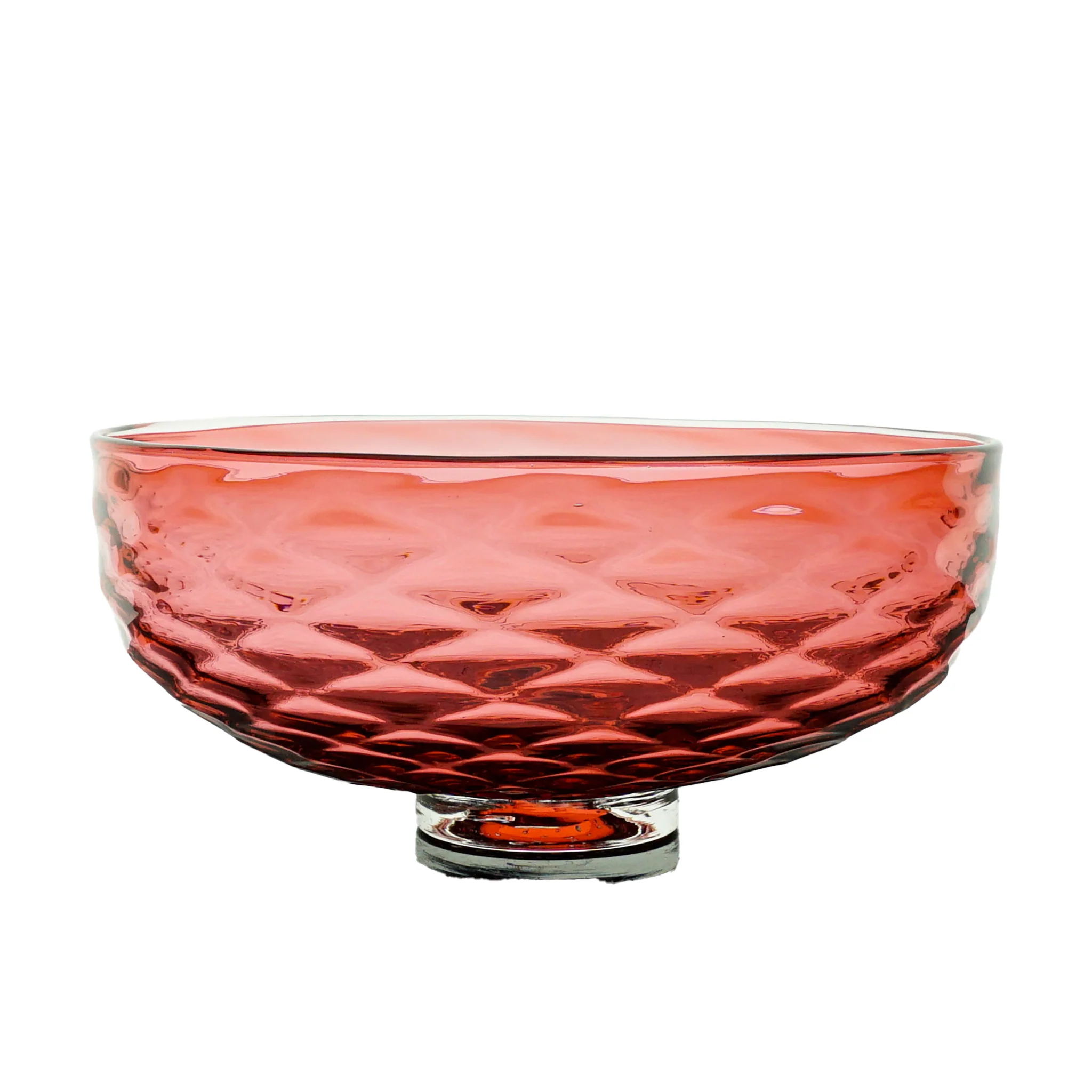 Optic Bowl - Cranberry