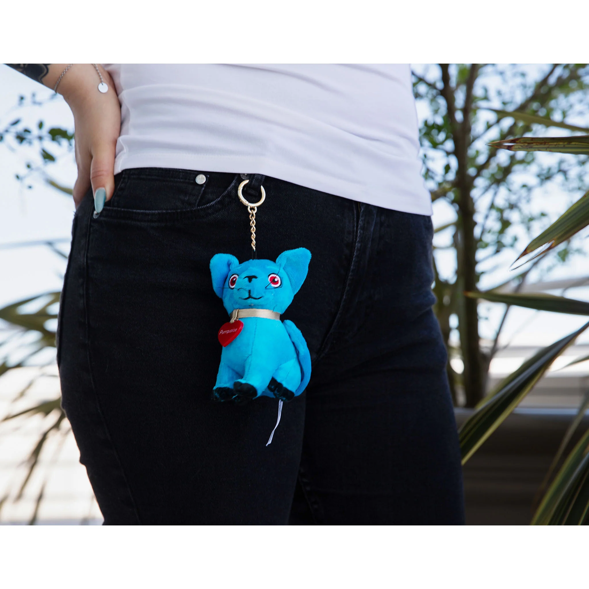 Plush Purrquoise Keychain - Image 3