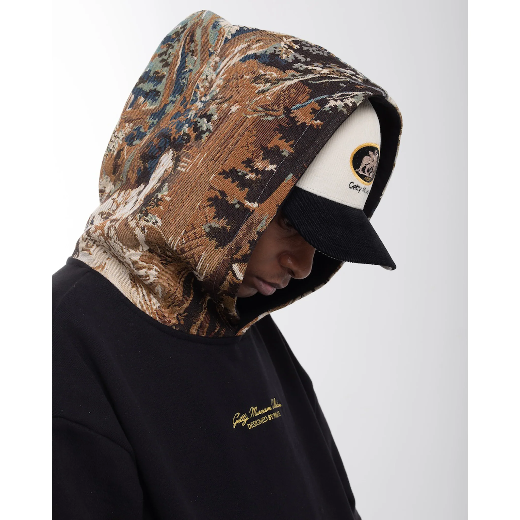 Psyche at the Basketmakers Jacquard Tapestry Hoodie - Black - Image 3