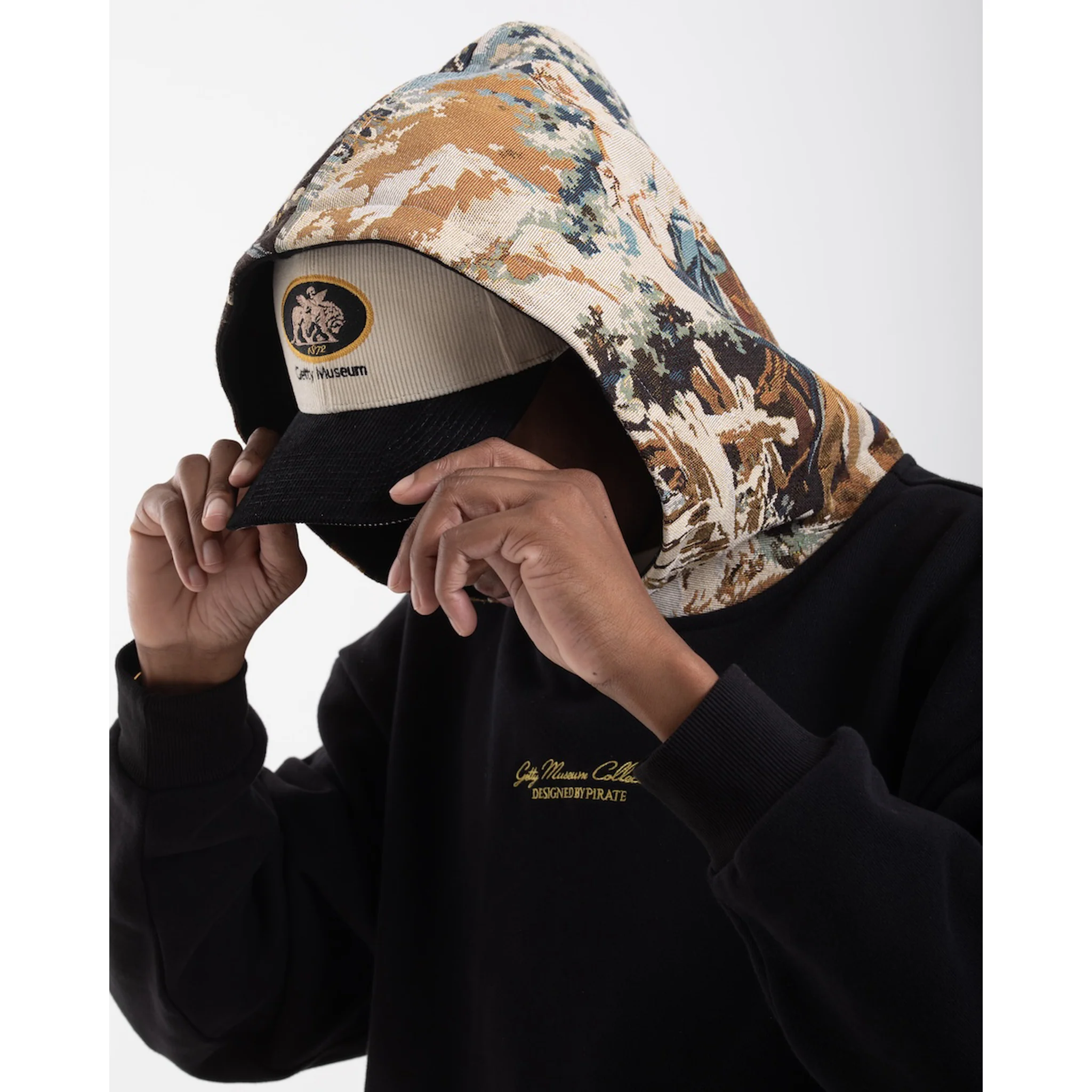 Psyche at the Basketmakers Jacquard Tapestry Hoodie - Black - Image 4