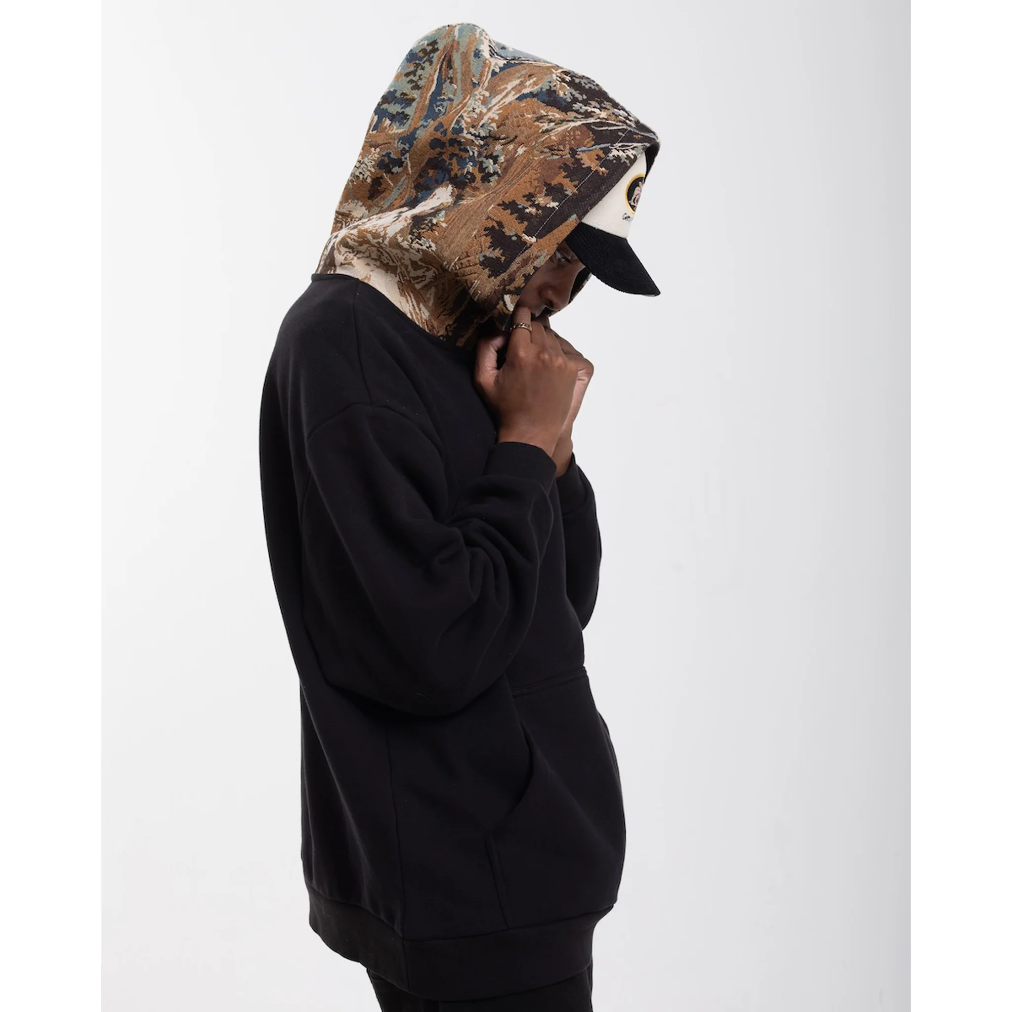 Psyche at the Basketmakers Jacquard Tapestry Hoodie - Black - Image 6