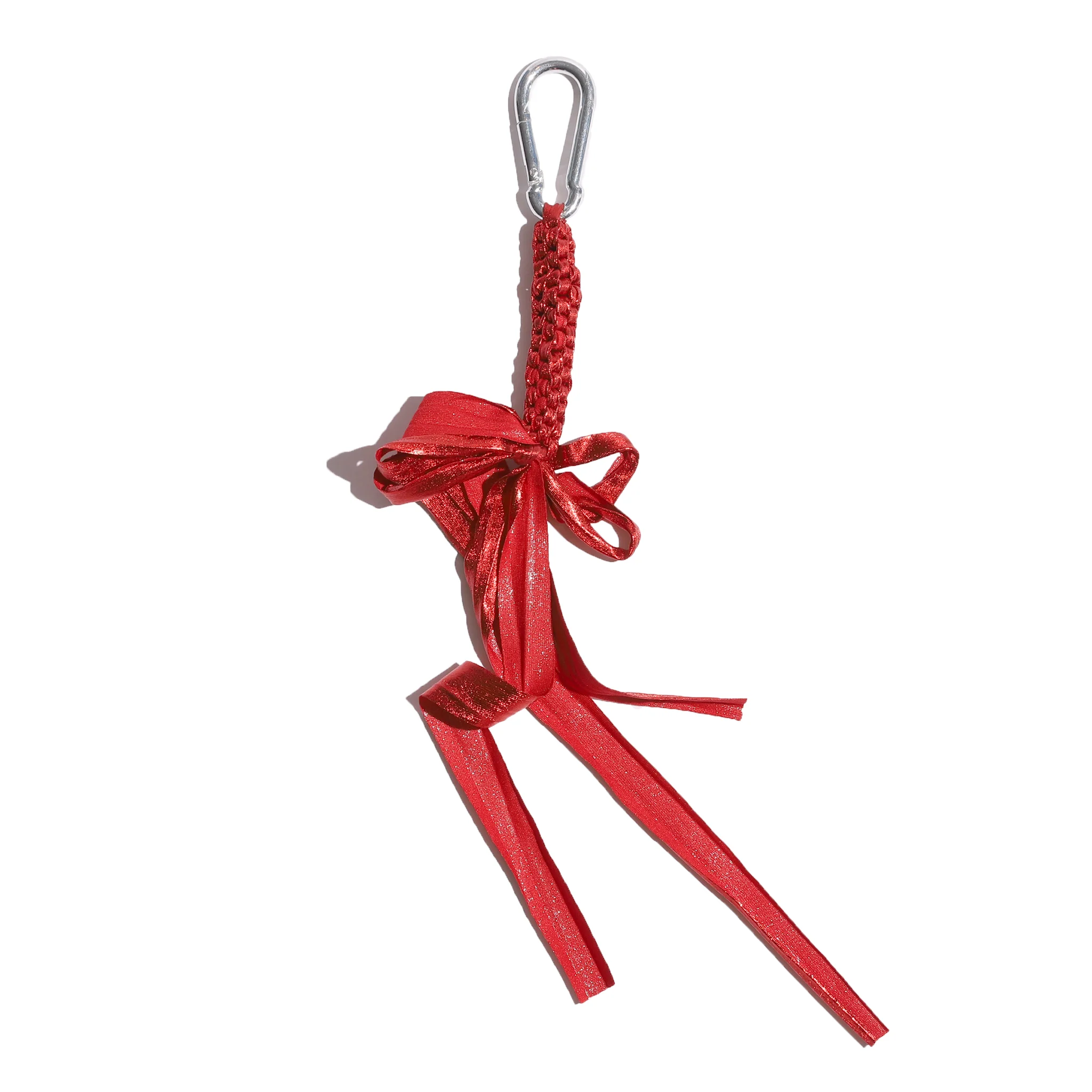 Reclaimed Crochet Metallic Bag Charm - Image 4