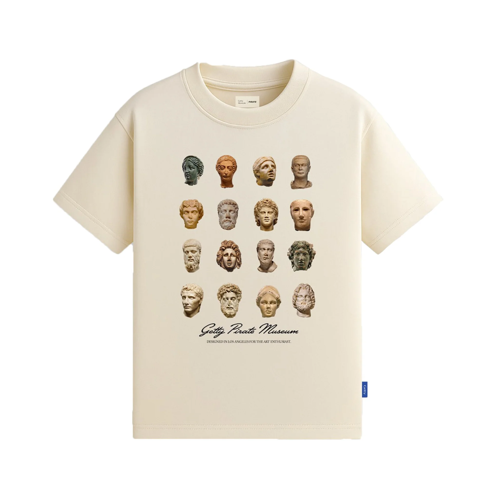 Sculpture Heads Graphic Tee - Cream - Image 2