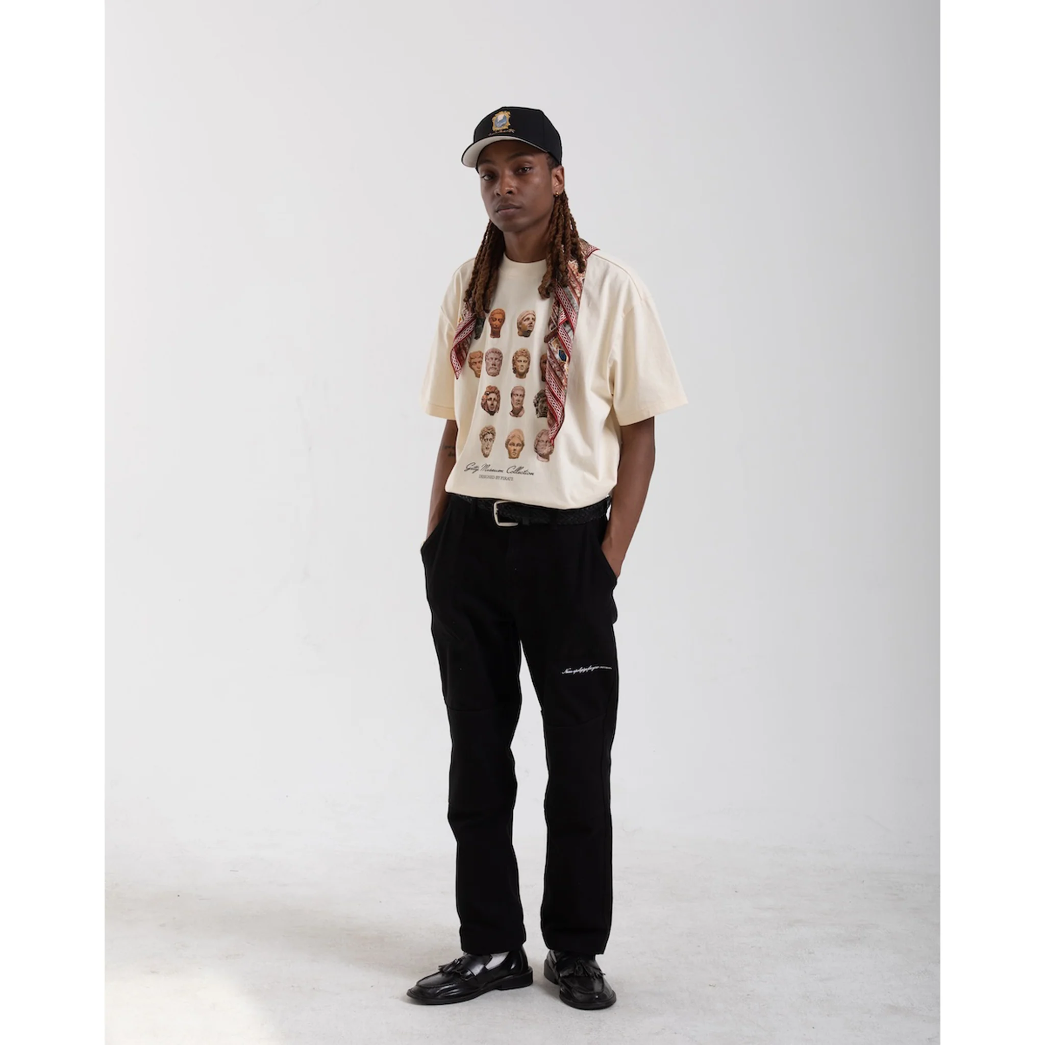 Sculpture Heads Graphic Tee - Cream - Image 5