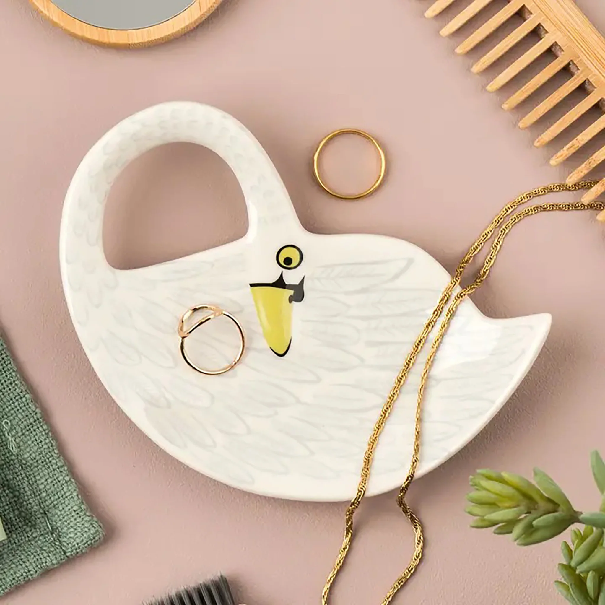 Swan Handmade Ceramic Trinket Dish - Image 2