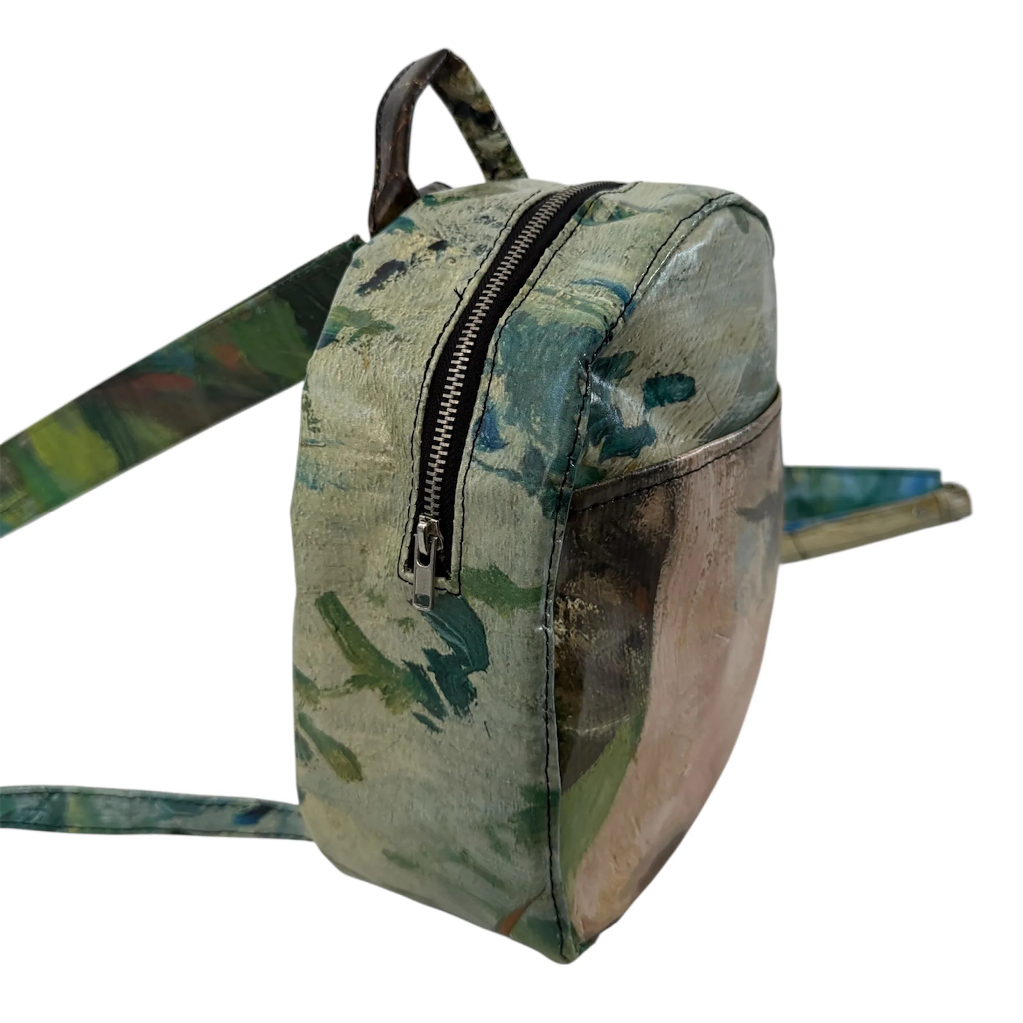 Upcycled Mini Backpack - Edouard Manet - Image 3
