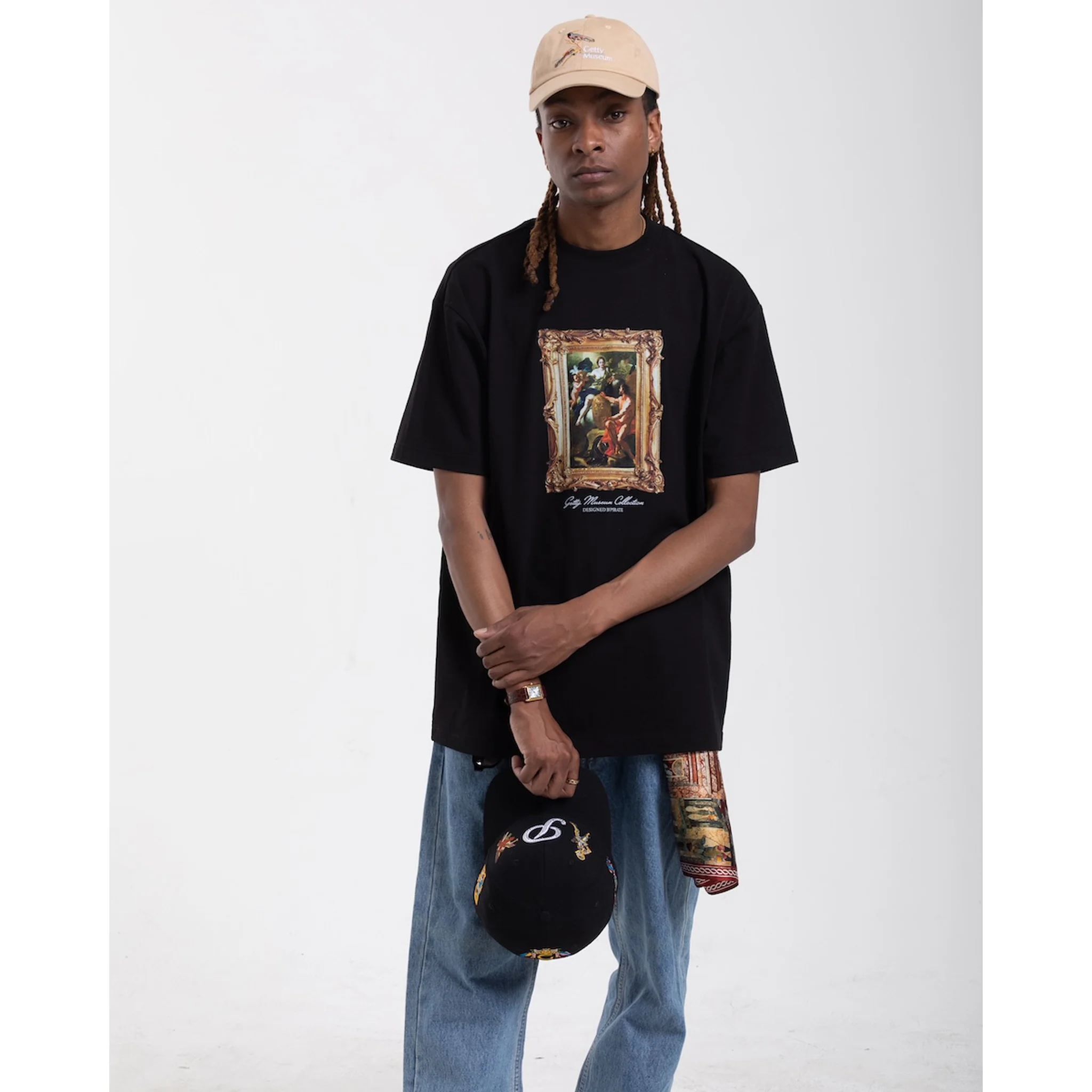 Venus at the Forge of Vulcan Framed Graphic Tee - Black - Image 4