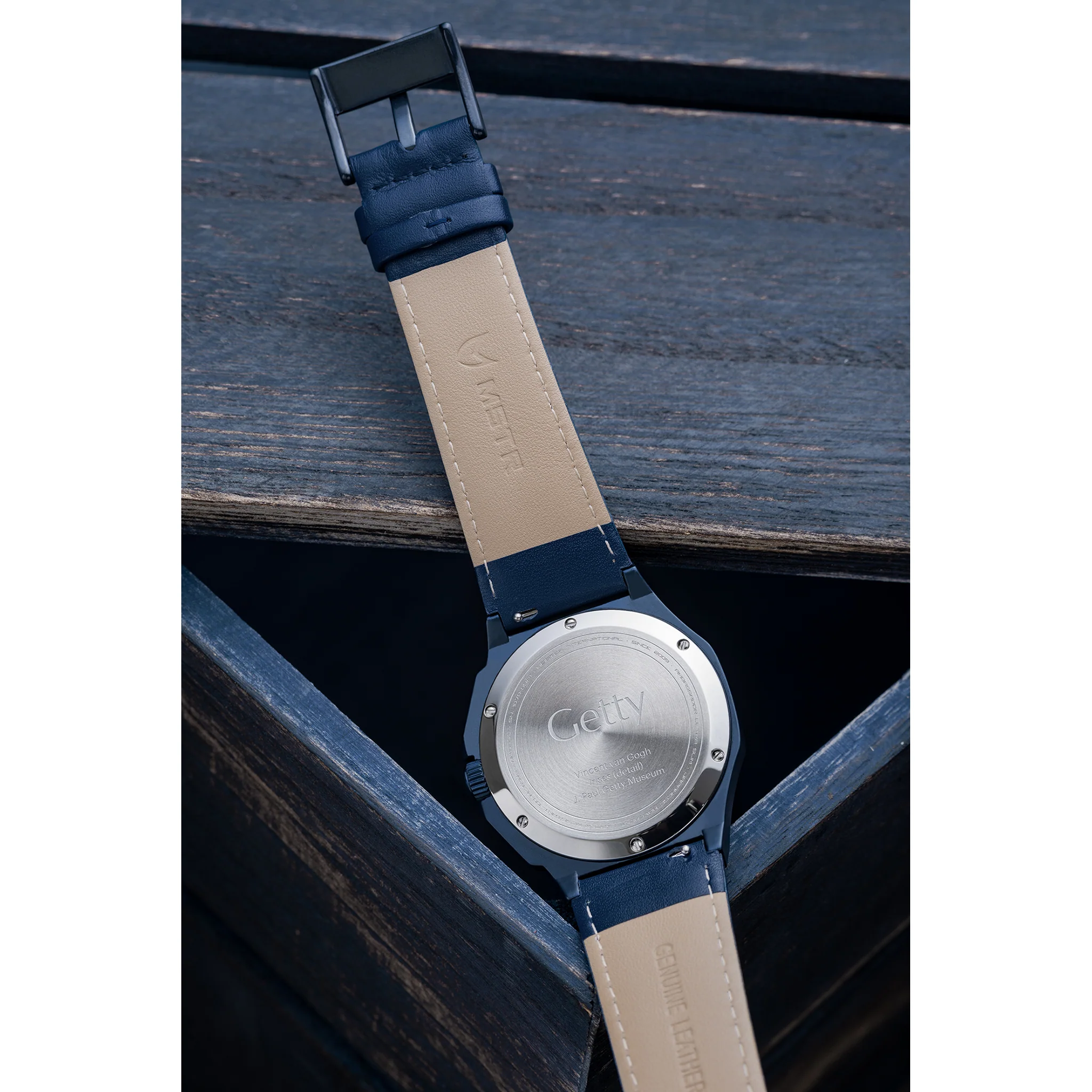Van Gogh Irises Watch with Leather Band - Image 4